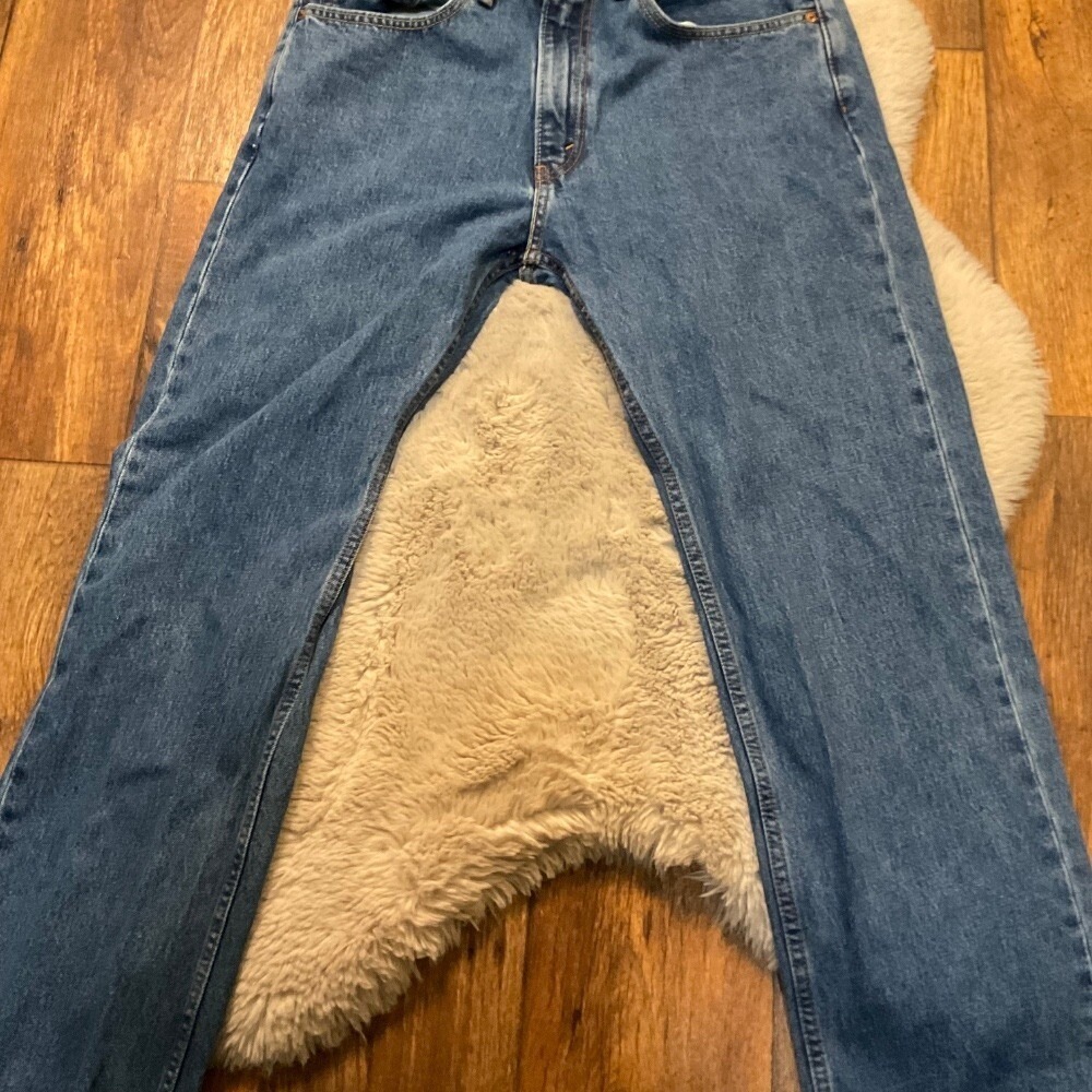 Levi's 505 Men's 34x30 Blue Denim Jeans‎ Medium Wash Measure 32x29 - Picture 5 of 11